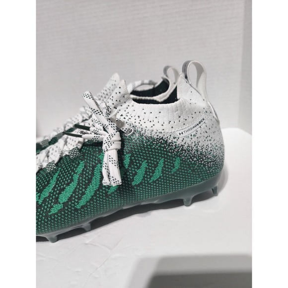 Men's Size 9  Under Armour Spotlight MC ‘Green’ Football Cleats 3023959-102 - Picture 3 of 9